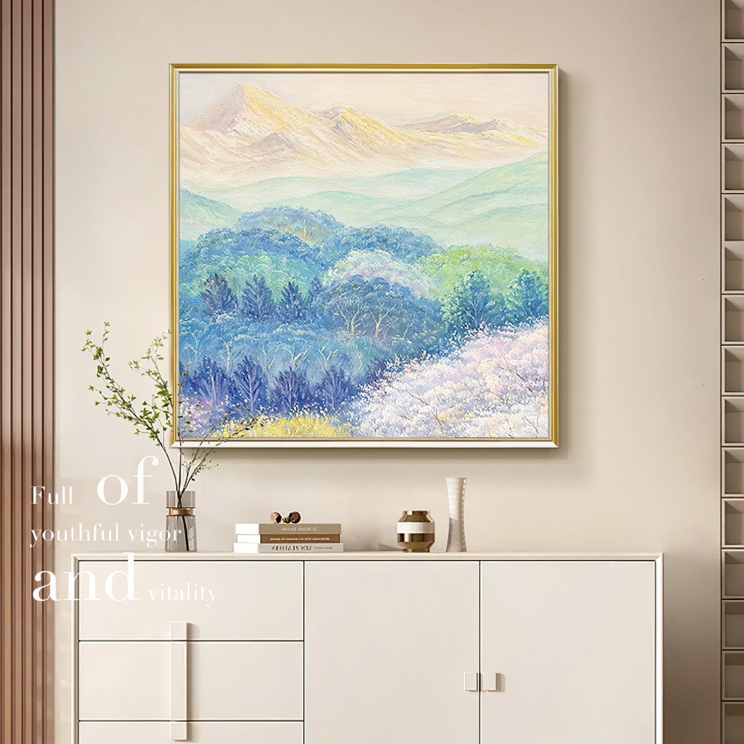 HIGHMAX Harvest Landscape Oil Painting Golden Wheat Field Countryside Canvas Wall Art Hand Painted Farmhouse Decor