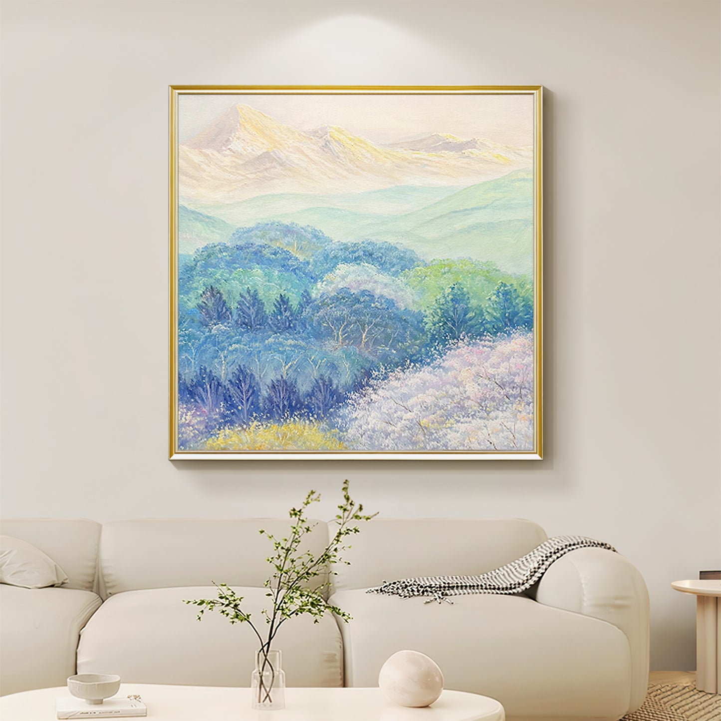 HIGHMAX Harvest Landscape Oil Painting Golden Wheat Field Countryside Canvas Wall Art Hand Painted Farmhouse Decor