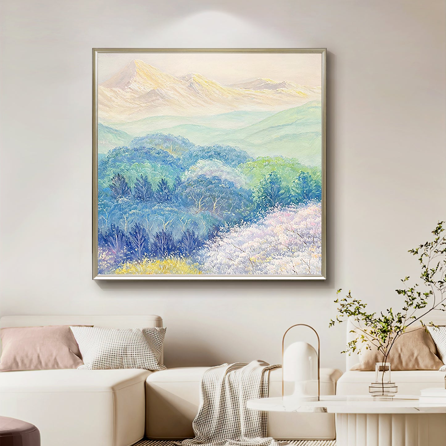 HIGHMAX Harvest Landscape Oil Painting Golden Wheat Field Countryside Canvas Wall Art Hand Painted Farmhouse Decor